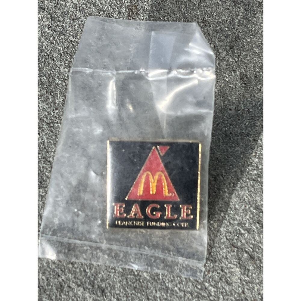 NOS VTG McDonalds Jewelry Crew Enamel Lapel Hat Pin Eagle Pendant Brooch (F)